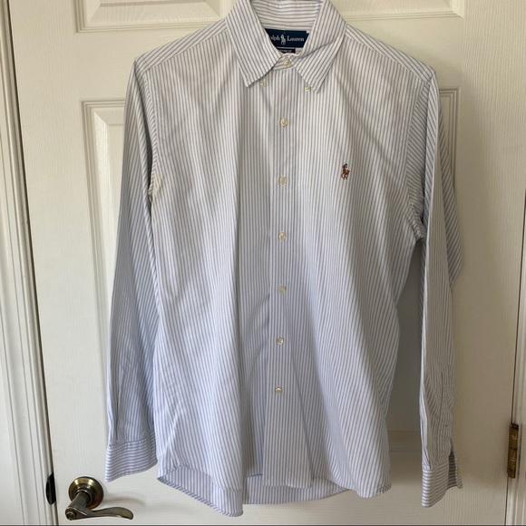 Ralph Lauren White with blue stripes button down S - Picture 1 of 6